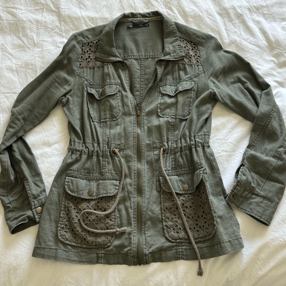 Maurice’s fitted olive jacket (S)